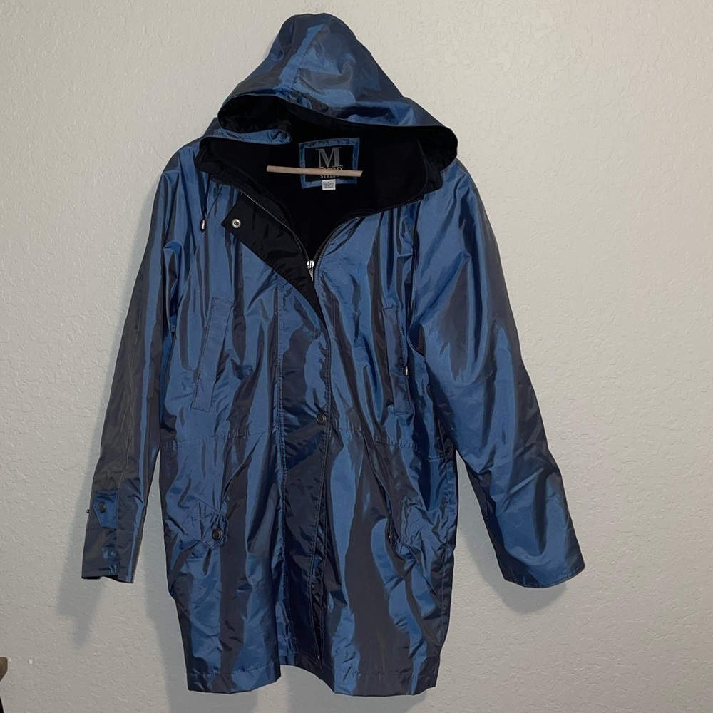VTG MULBERRY STREET Womens M Blue Removable Hood & Lining Ski Jacket Coat
